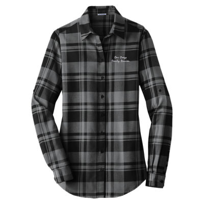 Ladies Plaid Flannel Tunic Thumbnail